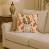 Orange and White Brittany Heirloom Fall Throw Pillow 14" x 14" product image at NuMercy 2
