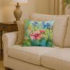 Alaska Forget-me-nots in Watercolor Throw Pillow 14" x 14" DAC1623 product image at NuMercy 2