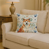 Red Akita Coastal Sea Glass Throw Pillow 14" x 14" product image at NuMercy 2