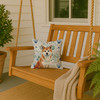 Red Akita Coastal Sea Glass Throw Pillow 14" x 14" product image at NuMercy 3