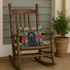 Black Newfoundland Christmas Poinsettias Throw Pillow 14" x 14" product image at NuMercy 4