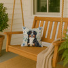 Bernese Mountain Dog Coastal Sea Glass Throw Pillow 14" x 14" product image at NuMercy 3