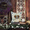 Brindle and White Saint Bernard Coastal Sea Glass Throw Pillow 14" x 14" product image at NuMercy 7