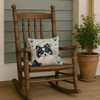Black and White Pomeranian Coastal Sea Glass Throw Pillow 14" x 14" product image at NuMercy 4