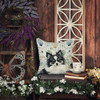 Black and White Pomeranian Coastal Sea Glass Throw Pillow 14" x 14" product image at NuMercy 7