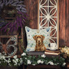 Chocolate Labrador Retriever Coastal Sea Glass Throw Pillow 14" x 14" product image at NuMercy 7