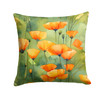 California California Poppies in Watercolor Throw Pillow 14" x 14" DAC1630 product image at NuMercy