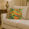 California California Poppies in Watercolor Throw Pillow 14" x 14" DAC1630 product image at NuMercy 2