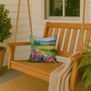 Massachusetts Mayflowers in Watercolor Throw Pillow 14" x 14" DAC1670 product image at NuMercy 3
