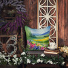 Massachusetts Mayflowers in Watercolor Throw Pillow 14" x 14" DAC1670 product image at NuMercy 5