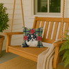 Black and White Pomeranian Christmas Poinsettias Throw Pillow 14" x 14" product image at NuMercy 3