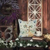 Fawn Greyhound Coastal Sea Glass Throw Pillow 14" x 14" product image at NuMercy 7