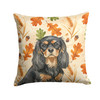 Black and Tan Cavalier Spaniel Heirloom Fall Throw Pillow 14" x 14" product image at NuMercy