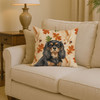 Black and Tan Cavalier Spaniel Heirloom Fall Throw Pillow 14" x 14" product image at NuMercy 2