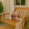 Longhaired Red Dachshund Heirloom Fall Throw Pillow 14" x 14" product image at NuMercy 3
