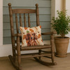 Longhaired Red Dachshund Heirloom Fall Throw Pillow 14" x 14" product image at NuMercy 4