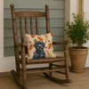 Black Portuguese Water Dog Heirloom Fall Throw Pillow 14" x 14" product image at NuMercy 4