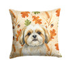 Gold and White Shih Tzu Heirloom Fall Throw Pillow 14" x 14" product image at NuMercy