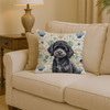 Toy Black Poodle Coastal Sea Glass Throw Pillow 14" x 14" product image at NuMercy 2