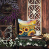 Kansas Sunflowers in Watercolor Throw Pillow 14" x 14" DAC1653 product image at NuMercy 5