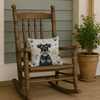 Standard Schnauzer Coastal Sea Glass Throw Pillow 14" x 14" product image at NuMercy 4