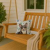 Brindle Cardigan Welsh Corgi Coastal Sea Glass Throw Pillow 14" x 14" product image at NuMercy 3