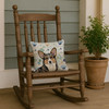 Brindle Cardigan Welsh Corgi Coastal Sea Glass Throw Pillow 14" x 14" product image at NuMercy 4