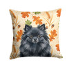 Black Pomeranian Heirloom Fall Throw Pillow 14" x 14" product image at NuMercy