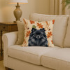 Black Pomeranian Heirloom Fall Throw Pillow 14" x 14" product image at NuMercy 2