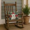 White Akita Christmas Poinsettias Throw Pillow 14" x 14" product image at NuMercy 4