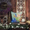 Texas Bluebonnets in Watercolor Throw Pillow 14" x 14" DAC1708 product image at NuMercy 5