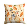 Fawn Staffordshire Bull Terrier Heirloom Fall Throw Pillow 14" x 14" product image at NuMercy
