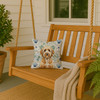 Goldendoodle Coastal Sea Glass Throw Pillow 14" x 14" product image at NuMercy 3