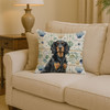 Gordon Setter Coastal Sea Glass Throw Pillow 14" x 14" product image at NuMercy 2