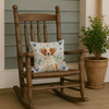 Orange and White Brittany Coastal Sea Glass Throw Pillow 14" x 14" product image at NuMercy 4