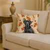 Black Labrador Retriever Heirloom Fall Throw Pillow 14" x 14" product image at NuMercy 2