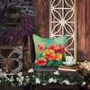 Ohio Scarlet Carnations in Watercolor Throw Pillow 14" x 14" DAC1697 product image at NuMercy 5