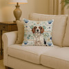 Tricolor English Setter Coastal Sea Glass Throw Pillow 14" x 14" product image at NuMercy 2