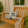 Blue Merle Collie Coastal Sea Glass Throw Pillow 14" x 14" product image at NuMercy 3
