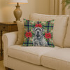 Blue Neapolitan Mastiff Christmas Poinsettias Throw Pillow 14" x 14" product image at NuMercy 2