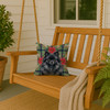 Black Pomeranian Christmas Poinsettias Throw Pillow 14" x 14" product image at NuMercy 3