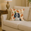 Black and White English Springer Spaniel Heirloom Fall Throw Pillow 14" x 14" product image at NuMercy 2
