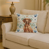 Liver Pointer Coastal Sea Glass Throw Pillow 14" x 14" product image at NuMercy 2
