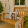 Chocolate Cocker Spaniel Coastal Sea Glass Throw Pillow 14" x 14" product image at NuMercy 3