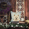 Cream Chow Chow Coastal Sea Glass Throw Pillow 14" x 14" product image at NuMercy 7