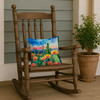Arizona Saguaro Cactus Blossom in Watercolor Throw Pillow 14" x 14" DAC1626 product image at NuMercy 4