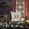 Red and White Border Collie Coastal Sea Glass Throw Pillow 14" x 14" product image at NuMercy 7