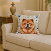 Red Chow Chow Coastal Sea Glass Throw Pillow 14" x 14" product image at NuMercy 2