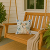 Cream Shiba Inu Coastal Sea Glass Throw Pillow 14" x 14" product image at NuMercy 3