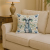 Blue Whippet Coastal Sea Glass Throw Pillow 14" x 14" product image at NuMercy 2